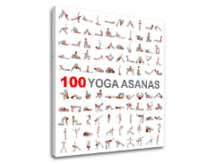 Παρακινητικός πίνακας σε καμβά 100 Yoga asanas