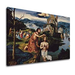 Πίνακες σε καμβά Joachim Patinir - The Baptism of Christ