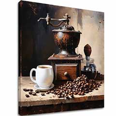Πίνακες ζωγραφικής καφέ για την κουζίνα Καλλιτεχνική απόλαυση