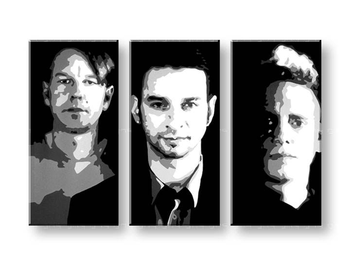 Χειροποιητοι πινακες σε καμβα POP Art Depeche Mode σε 3 κομματια 