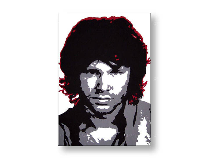 Χειροποιητοι πινακες σε καμβα POP Art Jim Morrison σε 1 κομματι 