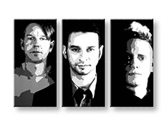 Χειροποίητος πίνακας Pop Art Depeche Mode 3-πτυχο 120x80 cm dep/24h- Εκπτωση 35%