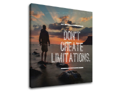Παρακινητικός πίνακας σε καμβά Don't create limitations