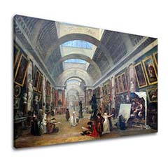 Πίνακες σε καμβά Hubert Robert - Project for the Grande Galerie of the Louvre