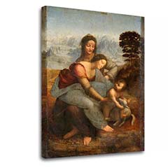 Πίνακες σε καμβά Leonardo da Vinci - The Virgin and Child with Saint Anne
