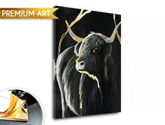 Πίνακες σε καμβά PREMIUM ART - Μαύρος ταύρος