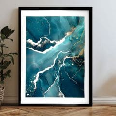 Αφίσα τοίχου με EXTRA εφέ - Marble of Sea