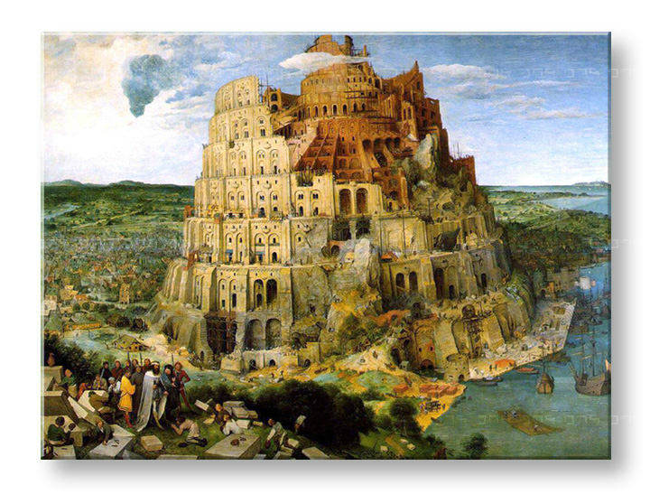 Πινακες σε καμβα THE TOWER OF BABEL - Pieter Brueghel 