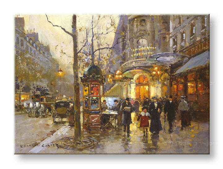 Πινακες σε καμβα THEATRE DU VAUDEVILLE - Edouard Leon Cortes