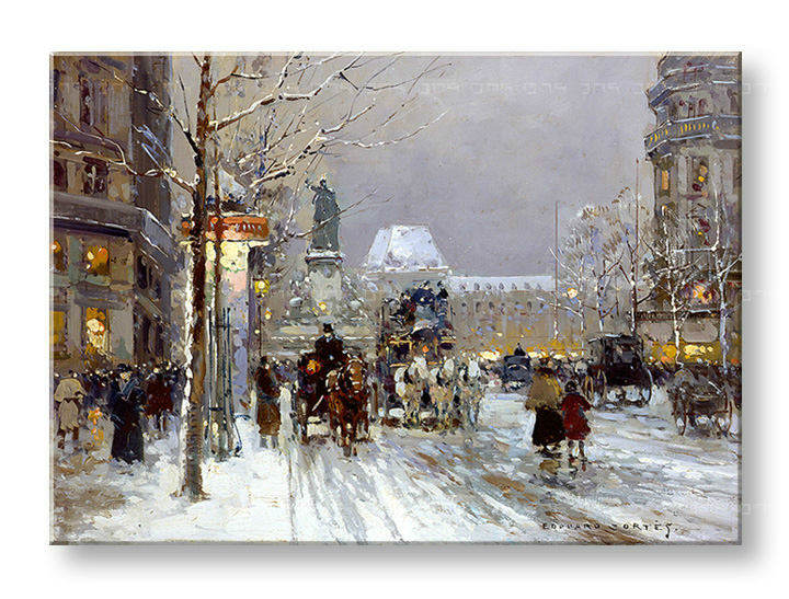 Πινακες σε καμβα PLACE DE LA REPUBLIQUE - Edouard Leon Cortes