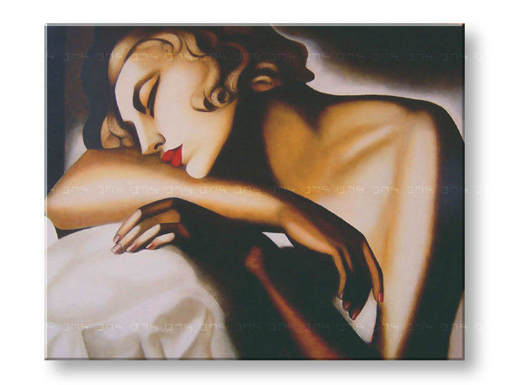 Πινακες σε καμβα GIRL SLEEPING - Tamara de Lempicka