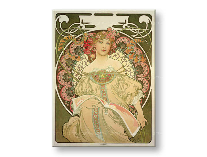 Πινακες σε καμβα DREAMING - Alfons Mucha