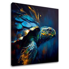 Διακοσμητική ζωγραφική σε καμβά - PREMIUM ART - Green Turtle Odyssey