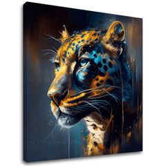 Διακοσμητική ζωγραφική σε καμβά - PREMIUM ART - Jaguar's Grace in the Wild