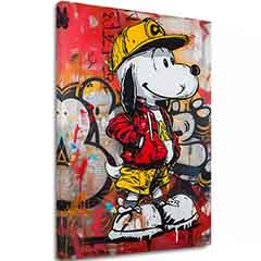 Εικόνα COOL SNOOPY σε καμβά | Ζωγραφισμένη δομή