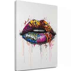 Εικόνα GRAFFITI LIPS | Ιταλικός καμβάς