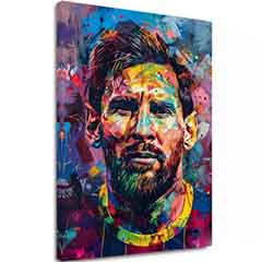 Εικόνα MESSI VIBES σε καμβά | Ζωγραφισμένη δομή