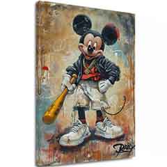 Εικόνα STREET MICKEY σε καμβά | Ζωγραφισμένη δομή