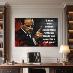 Εικόνα THE GODFATHER σε καμβά | Εξατομικευμένο απόσπασμα PAPILORA