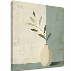 Η εικόνα σε καμβά Βάζο σε μπεζ - Μοντέρνα Διακόσμηση