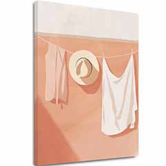 Η εικόνα σε καμβά Λευκό λινό - Μινιμαλιστικός σχεδιασμός