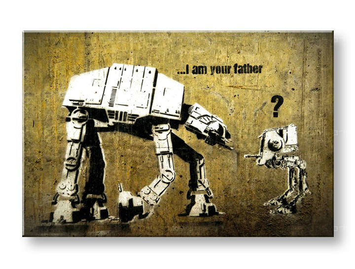 Η εικόνα σε καμβά Street ART - Banksy 80x120 cm