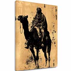 Η εικόνα στον καμβά αναβάτη σε άλογο - Vintage διακόσμηση