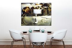 Η εικόνα στον καμβά APPARITION ON FACE AND FRUIT DISH ON A BEACH - Salvador Dalí RE 30x50 cm