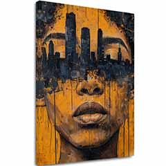 Η εικόνα στον καμβά City in Heads - Art Motif