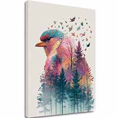Η εικόνα στον καμβά Forest Owl - Mystical Decoration