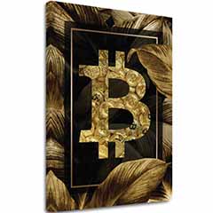 Η εικόνα στον καμβά Golden BITCOIN - Modern Cryptomotive