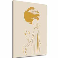 Η εικόνα στον καμβά Γυναίκα στον ήλιο - Fine Motif
