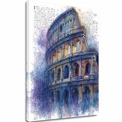 Η εικόνα στον καμβά Κολοσσαίο σε μπλε - Rome on the Wall