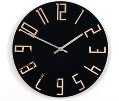Μοντέρνο ρολόι τοίχου SLIM Ματ μαύρο