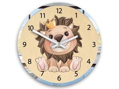 Παιδικό ρολόι τοίχου Λιοντάρι με κορώνα