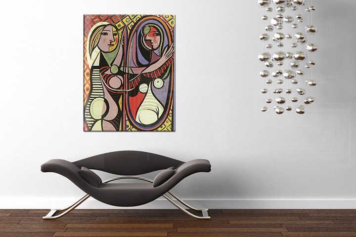 Πινακες σε καμβα GIRL IN FRONT OF MIRROR - Pablo Picasso
