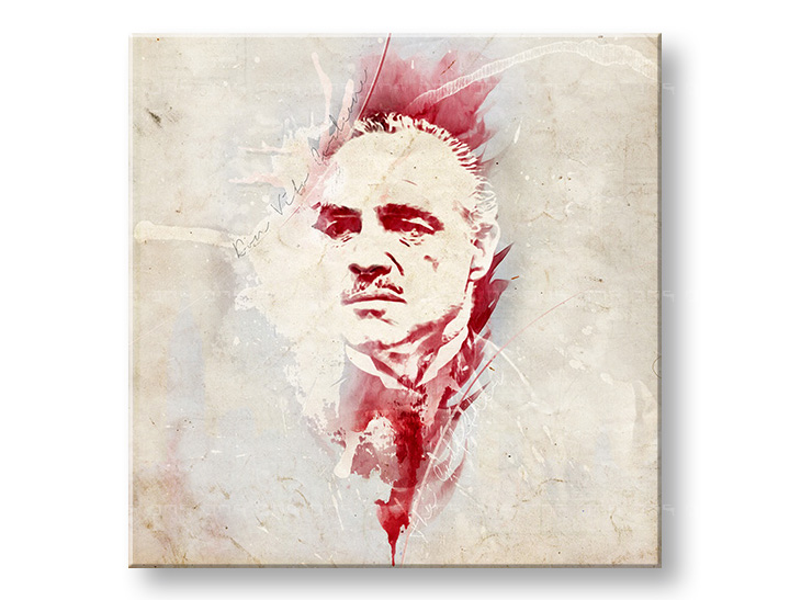 πίνακες σε καμβά Godfather Marlon Brando - AQUArt / Tom Loris 006AA1