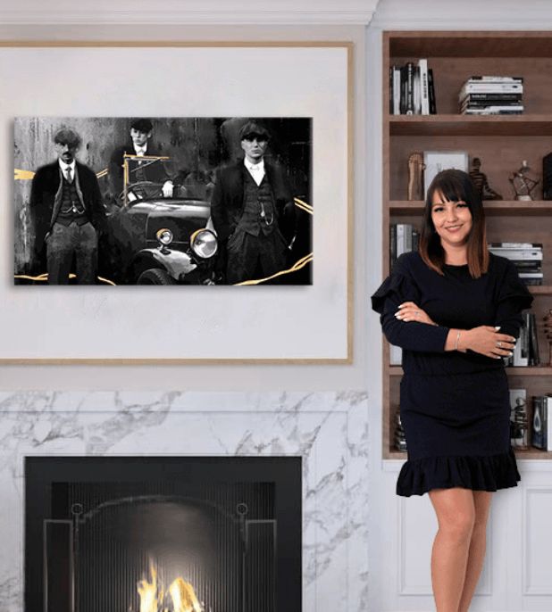 Πίνακες ζωγραφικής σε καμβά - PREMIUM ART - Peaky Blinders αδέρφια 90x50 cm
