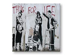 Πινακες σε καμβα ΤΕΤΡΑΓΩΝΟ Street ART - Banksy BA039K1