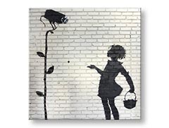 Πινακες σε καμβα ΤΕΤΡΑΓΩΝΟ Street ART - Banksy BA042K1
