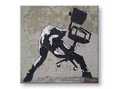 Πινακες σε καμβα ΤΕΤΡΑΓΩΝΟ Street ART - Banksy BA044K1