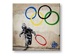Πινακες σε καμβα ΤΕΤΡΑΓΩΝΟ Street ART - Banksy BA045K1