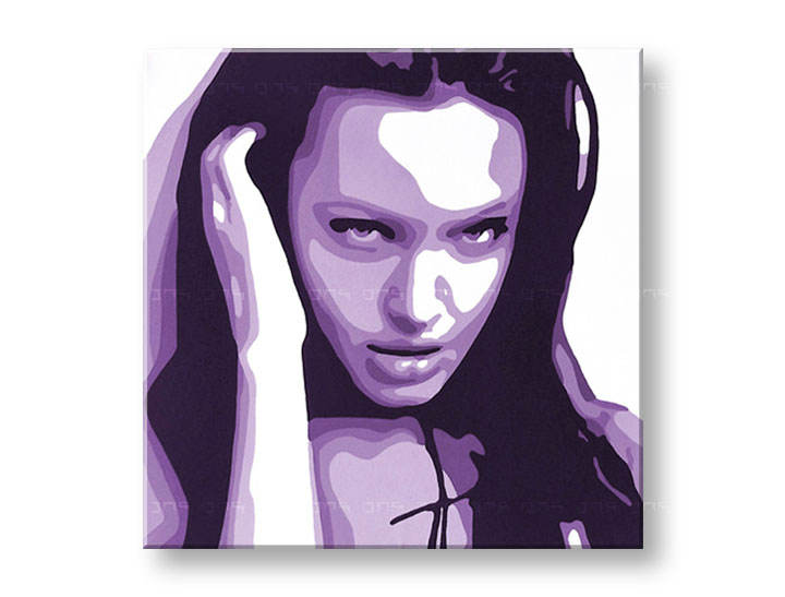 Χειροποιητοι πινακες σε καμβα POP Art Angelina Jolie σε 1 κομματι