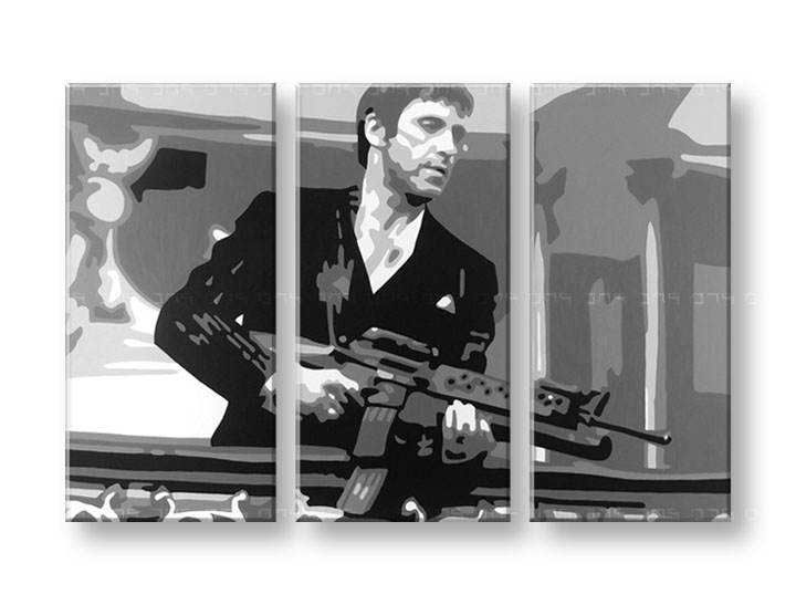 Χειροποιητοι πινακες σε καμβα POP Art AL PACINO σε 3 κομματια 