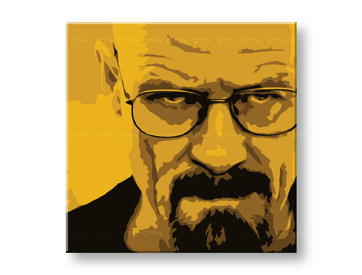 Χειροποιητοι πινακες σε καμβα POP Art Breaking Bad σε 4 κομματια 