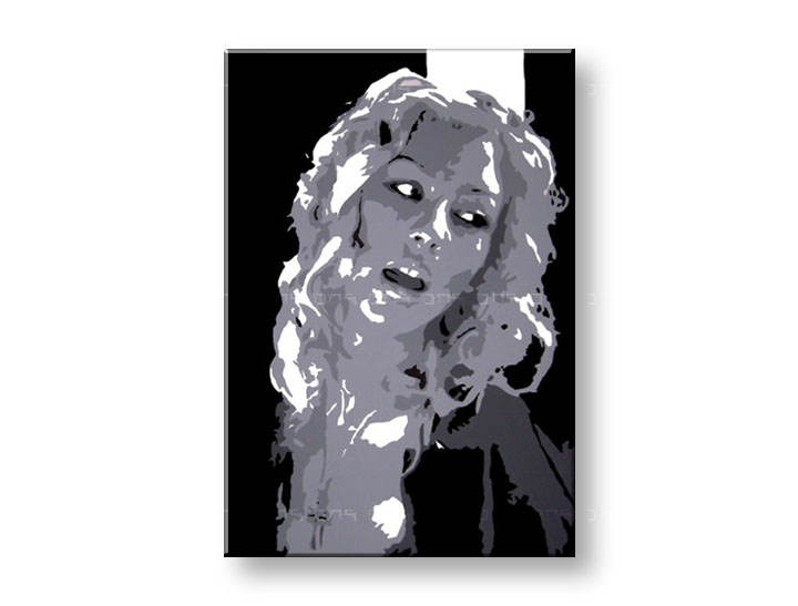 Χειροποιητοι πινακες σε καμβα POP Art Christina Aguilera σε 1 κομματι