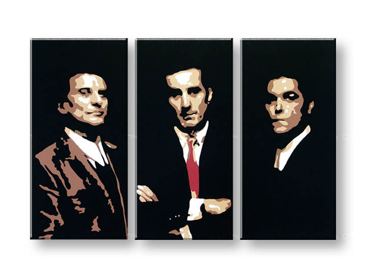 Χειροποιητοι πινακες σε καμβα POP Art Goodfellas σε 3 κομματια 