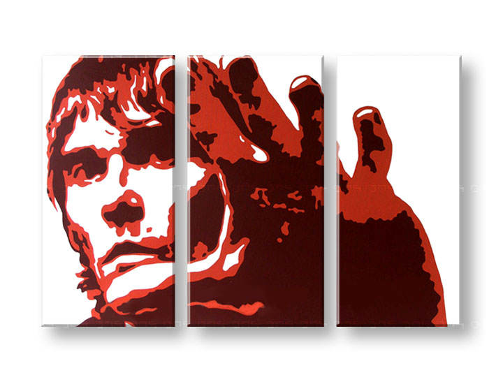 Χειροποιητοι πινακες σε καμβα POP Art Ian Brown σε 3 κομματια 