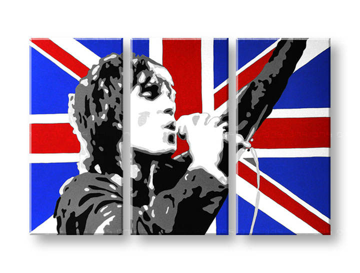 Χειροποιητοι πινακες σε καμβα POP Art Ian Brown σε 3 κομματια 