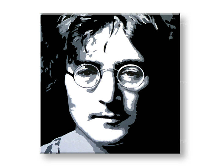 Χειροποιητοι πινακες σε καμβα POP Art John Lennon σε 1 κομματι 